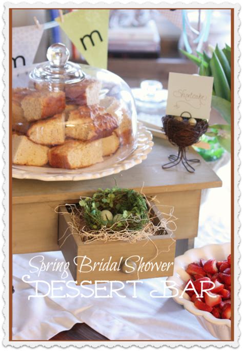 SPRING BRIDAL SHOWER, PART II... DESSERT BAR | Dessert bars, Bridal shower desserts, Dessert bar ...
