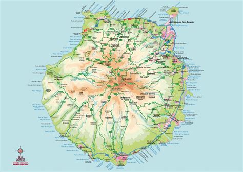 Gran Canaria Mapa Vectorial Illustrator Eps Bc Maps Mapa Vectorial Eps