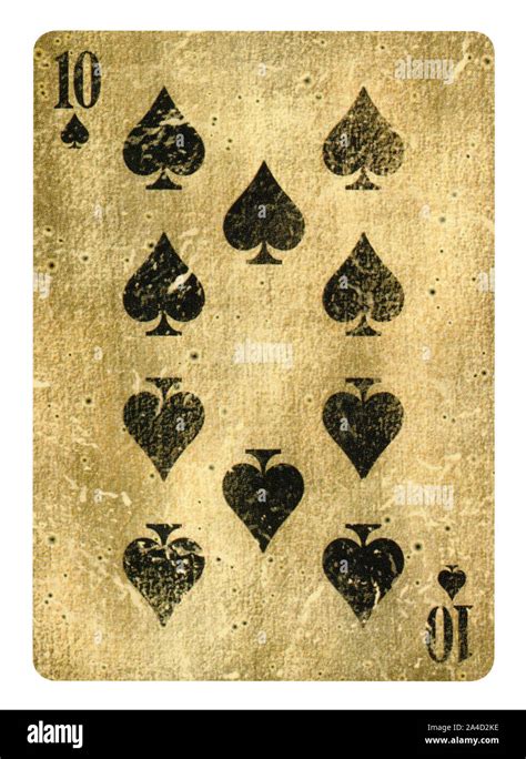 Ten Of Spades Playing Card Isolated On White Stock Photo Alamy