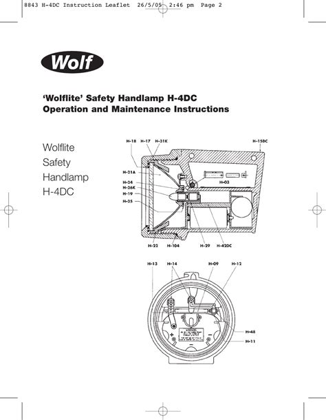 Wolf H 4dc Users Manual 8843 Instruction Leaflet