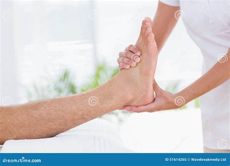 Man Having Foot Massage Stock Image Image Of Service 51614265