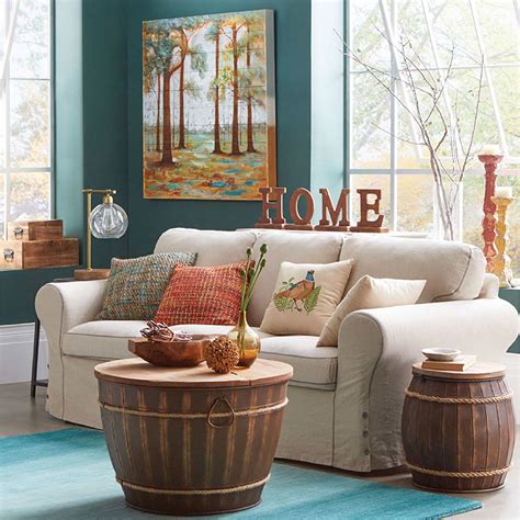 Don't be afraid of bright family room decorating ideas, but be careful of going overboard. Fall Living Room Decorating Ideas