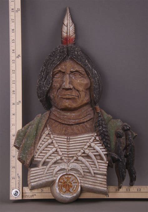indian chief sexton metal wall plaque 1970 usa