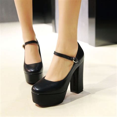 Ymechic 2018 Spring Ladies Extreme High Heels Platform Shoes Mary Janes