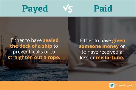 Payed Vs Paid Whats The Difference