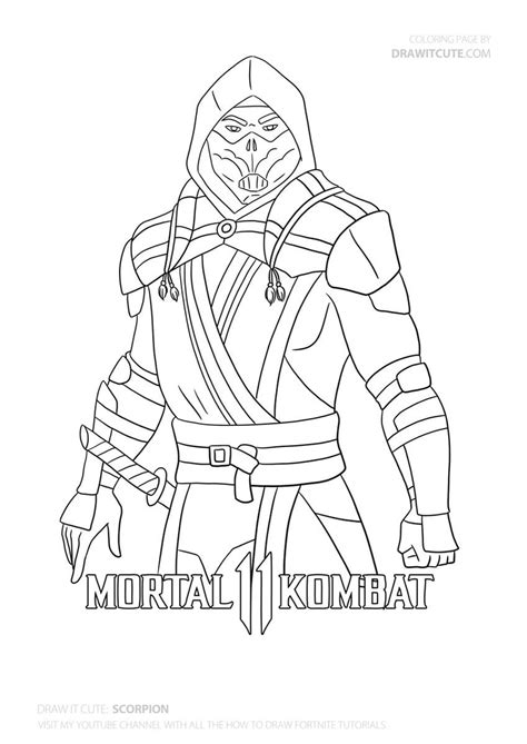 Mortal Kombat Scorpion Coloring Pages Information