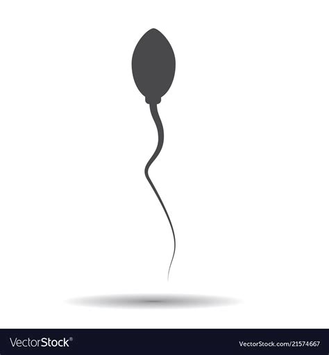 Sperm Icon Black Silhouette Royalty Free Vector Image