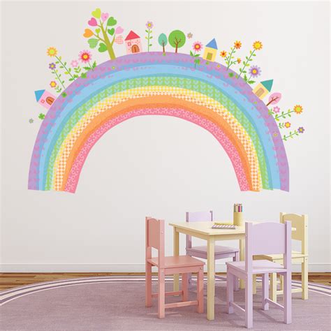 Of course, when it comes to decorating your baby room, the first element you should pay attention to is safety. City Rainbow Wall Sticker Childrens Wall Decal Nursery ...