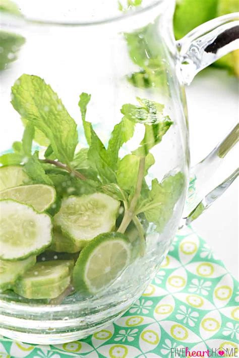Refreshing Cucumber Water With Mint Fivehearthome