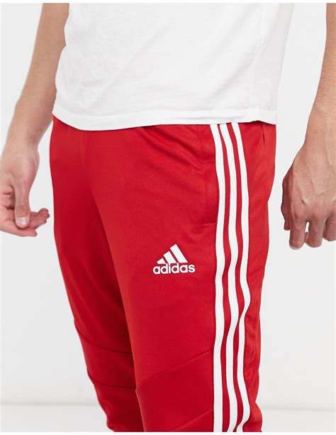 Adidas Originals Adidas Tiro 3 Stripe Sweatpants In Red For Men Lyst