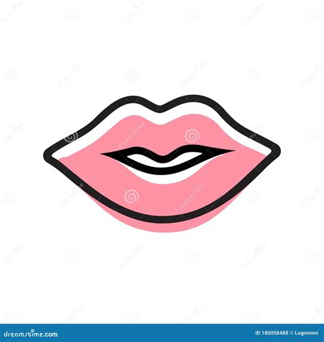 Lips Logo Icon Design Mouth Symbol Vector Stock Vector