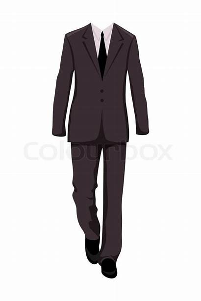 Suit Male Colourbox Anzug Mann Schwarz Vektor