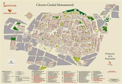 Mapa Turístico De Cáceres