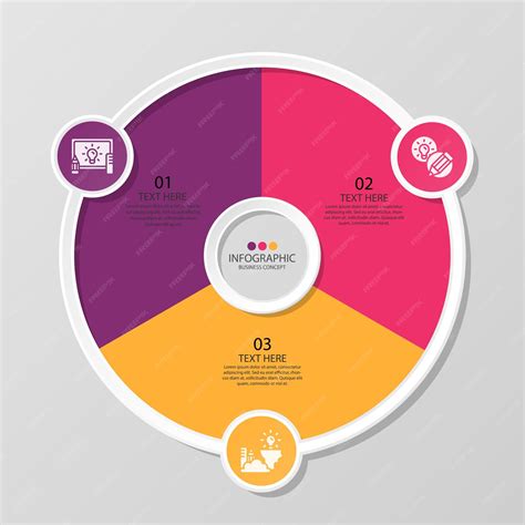 Premium Vector Basic Circle Infographic Template With 3 Steps