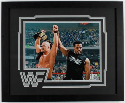 Mike Tyson Signed Wwe 18x22 Custom Framed Photo Display Tyson