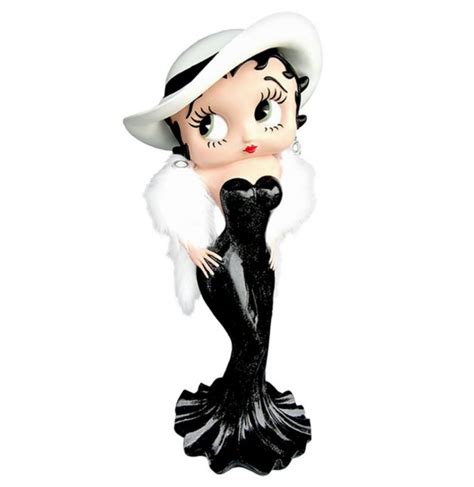 Betty Boop Madam 3ft Black Glitter Dress Statue