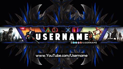 Pro Youtube Gaming Channel Banner Template Floral Madmoneybanks