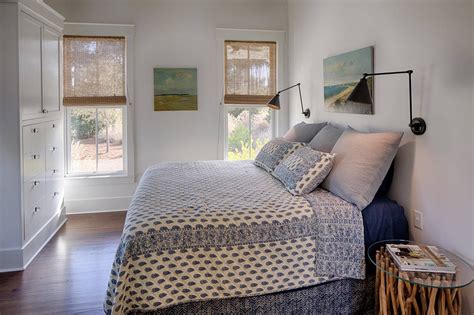 Beachy Blue Bedroom Decor In A White Cottage Bedroom Coastal