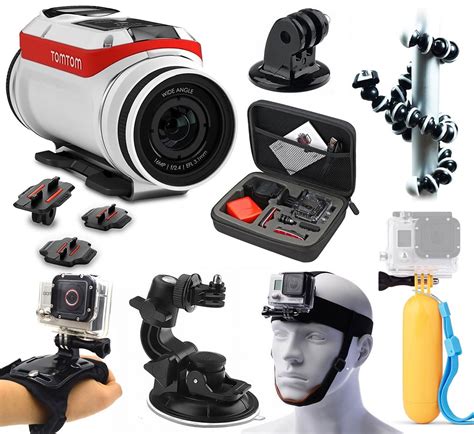 tomtom bandit 4k edition camera camcorder premium travel case flexible tripod floating