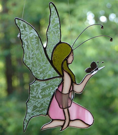 Stained Glass Fairy Stained Glass Angel Stained Glass Art Glass Art