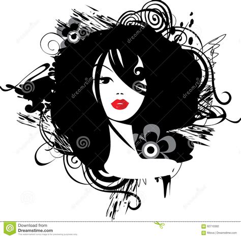 Beautiful Face Girl Black And White Abstract Woman