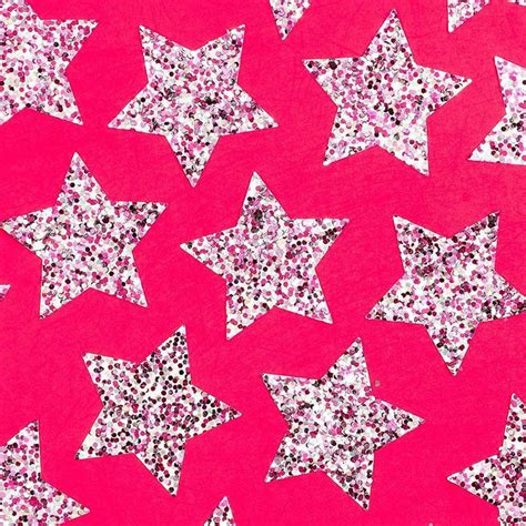 Glitter Star Stickers Hot Pink 15 Inches 200 Pieces Paper Junkie