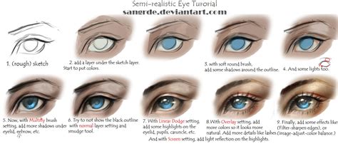 How To Draw Semi Realistic Anime Eyes Thank You For The Tutorial