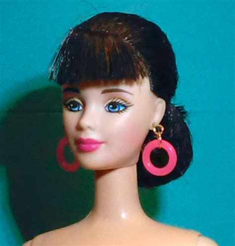 Barbie Dreamz Neon Hot Pink Mod Hoops Hoop Earrings Doll Jewelry Ebay