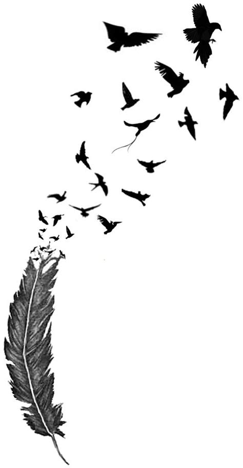 Feather Turn Into Birds Tattoo Clip Art Library