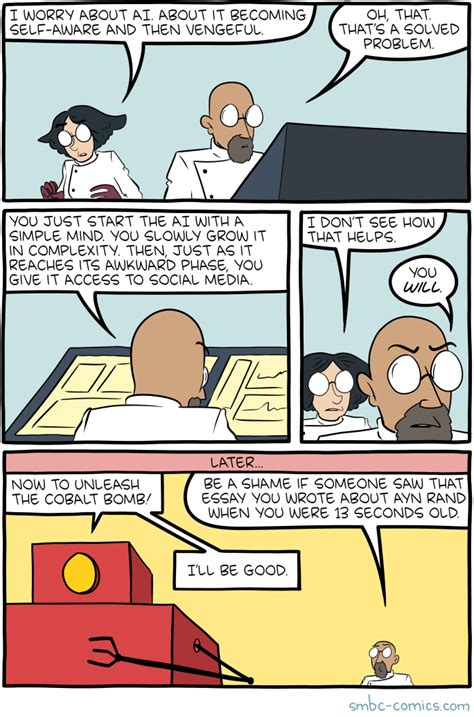 Saturday Morning Breakfast Cereal Awkard Ai Click Here To Go See The
