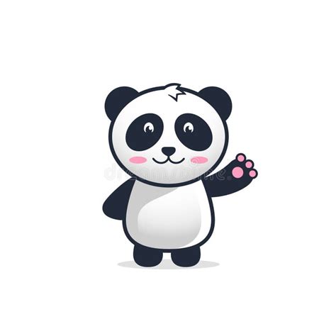 Cute Baby Panda Bear Vector Illustration For Kids Stock Vector