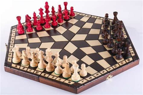 Spiele Rules New Large 54cm Three Player Wooden Chess Set Schach En6996623