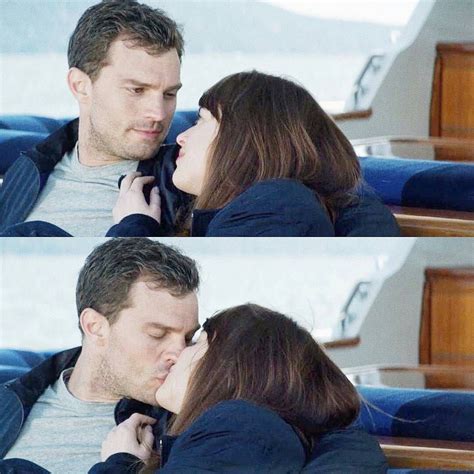 Ana And Christian On The Grace Fiftyshadesdarker Cinquante Nuances