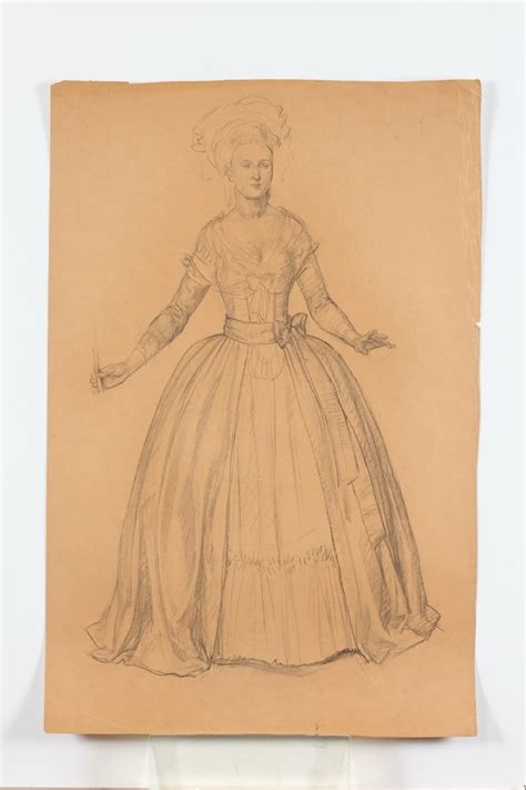 Cox Allyn STUDY OF STANDING LADY IN 18TH CENTURY FANCY DRESS MutualArt