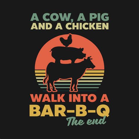 Grilling Shirt Cow Pig Chicken Walk Into Bbq Grilling Hoodie