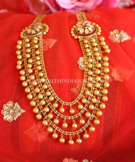 Long Bridal Necklace From Manubhai Jewellers South India Jewels