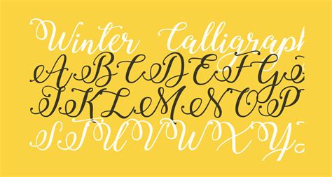 Winter Calligraphy Free Font What Font Is