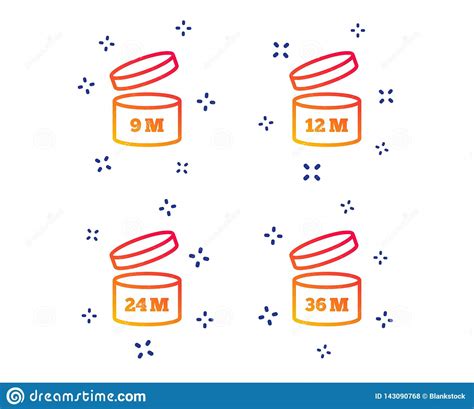 After Opening Use Icons Expiration Date Product Vector Stock Vector
