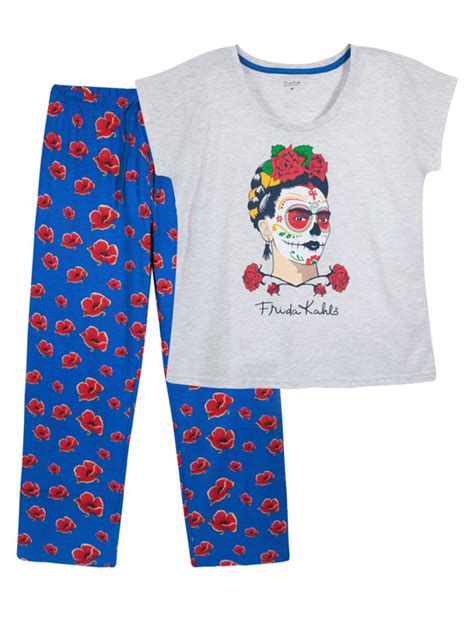Ripley Pijama Frida Estampado Frida Khalo Calce Regular Cuello Redondo Manga Corta