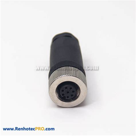 M12 Connector 8 Pin Female Straight Circular Sensor Field Wireable