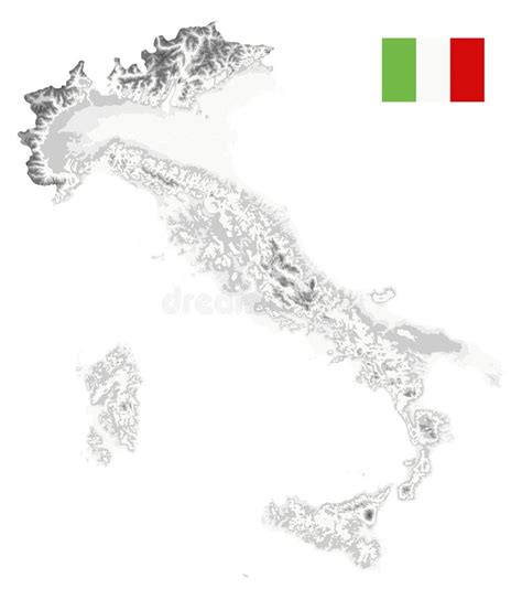 Cartina Italia Fisica Bianco E Nero Cartina Italia