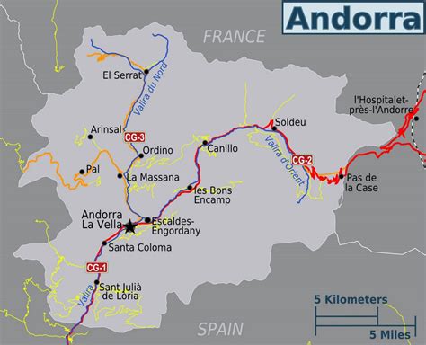 Desde un hostal hasta el mejor 5 estrellas en andorra. Mapa político grande de Andorra con carreteras y todas las ...