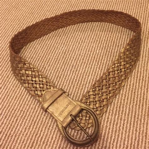 Abercrombie Gold Belt Gold Belts Braided Leather Belt Braided Leather