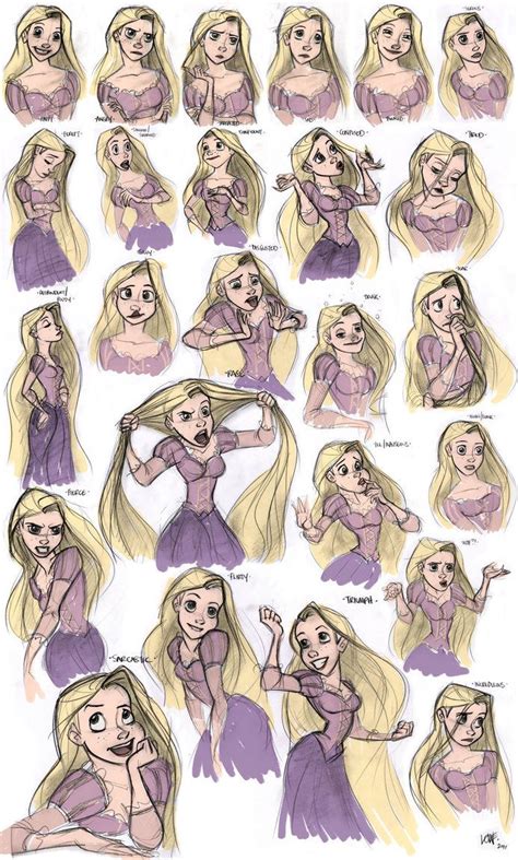 Rapunzel Expressions By Casemanartist On Deviantart Disney