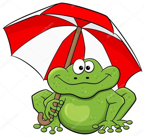 Cartoon Frog With Umbrella Stock Vector Image By ©antimartina 74920843
