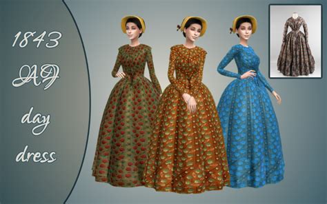 Vintage Simstress 1843 Af Day Dress Edit It Turned Out The Dress