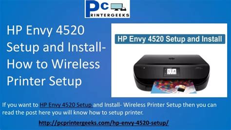 Ppt Hp Envy 4520 Setup Wireless Printer Setup Powerpoint