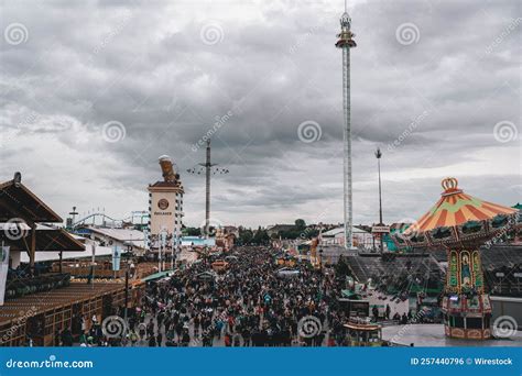 Aerial View Oktoberfest Munich Editorial Photo Image Of Tradition