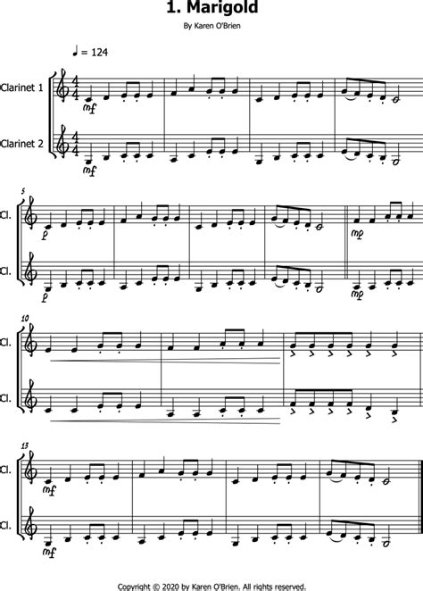 Easy Clarinet Duets Below The Break Music Transcribed