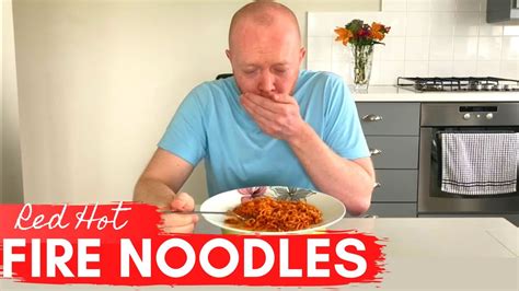 Spicy Korean FIRE Noodle Challenge YouTube